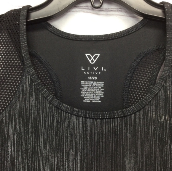 🆕LIVI Active Sleeveless Tank Top Shirt Size 18-20 Plus Size Athleisure Shirt - Picture 4 of 13